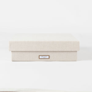 CLOSET - SET OF TWO WARDROBE BOXES IN HAVANA COLOR LINEN